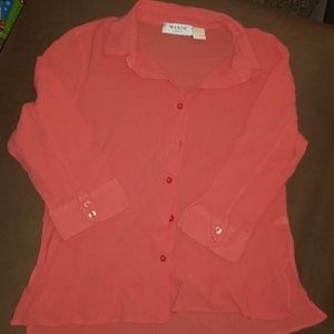 Coral button down dress shirt